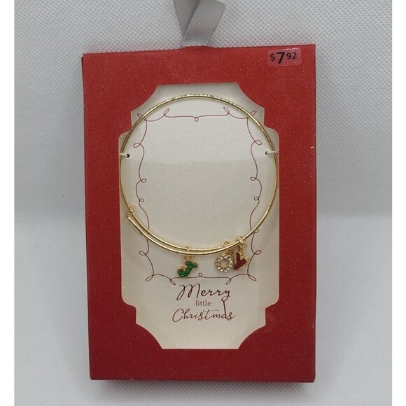 Holiday Time Christmas Fashion Jewelry Goldtone/Silvertone Bracelets Pins 12 Pcs - Picture 8 of 14